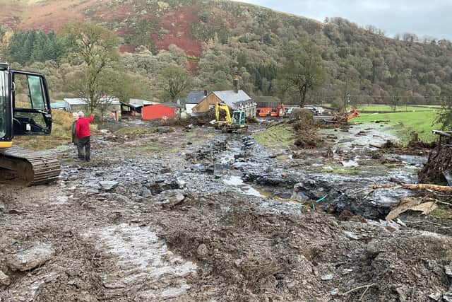 The landslide caused devastating damage. Picture: Trevor Bates