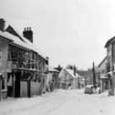 Church Street, Bishop's Castle, in the winter of 1964 or 1965. Photo: Paula Middleton