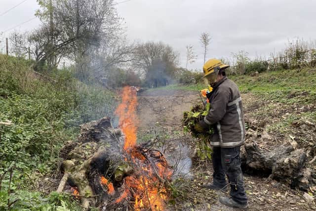 Former fireman, Howard is the best man for the job when it comes to burning material.