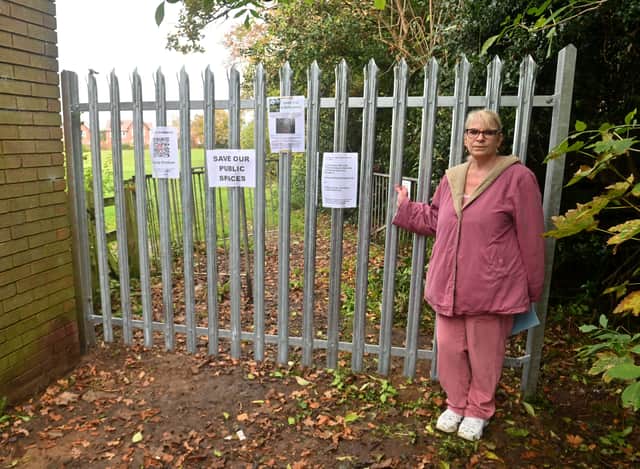 Teri Trickett was "horrified" to see The Glebelands fenced off