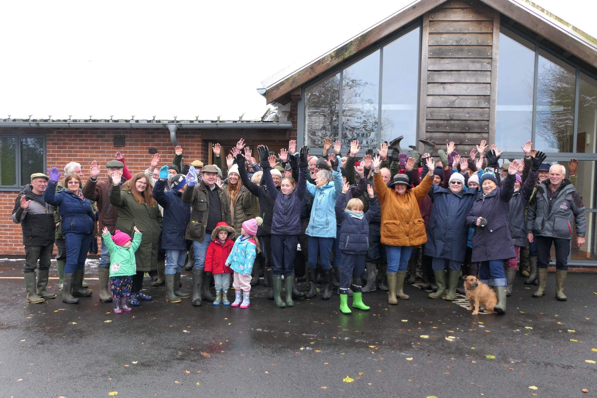 Villagers rally together to show support for their farming community