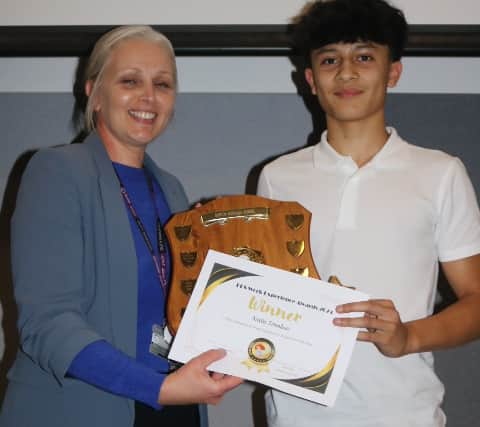
Caroline Bastow (Telford College) and Nate Tomlin – Work Experience Student of the Year