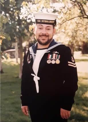 Darren in his early days in the navy