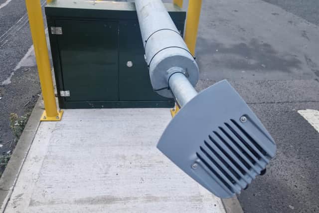 The pole in the Market Street Car Park appears to be broken again.