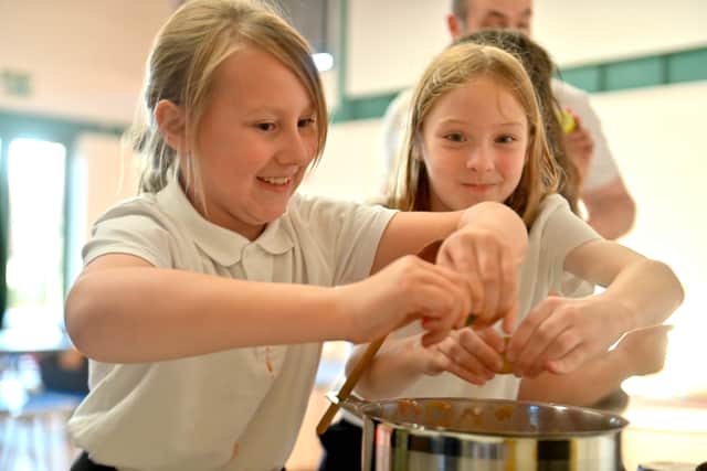 Maya and Emilia, both nine, cook up a storm