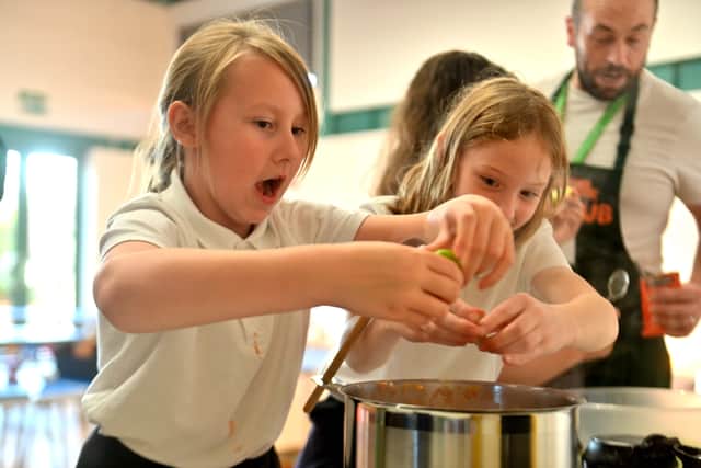 Maya and Emilia, both nine, cook up a storm
