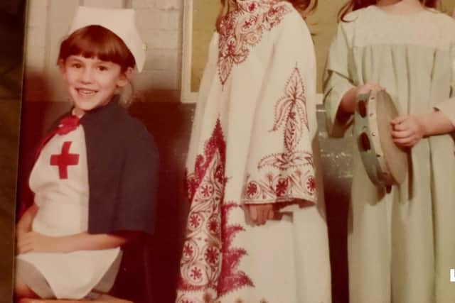 Growing up . . . Ruth (right) with childhood pal Vanessa, and her twin sister Sarah