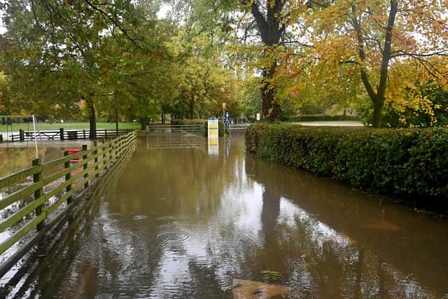 Flooding in Bridgnorth. Severn park.