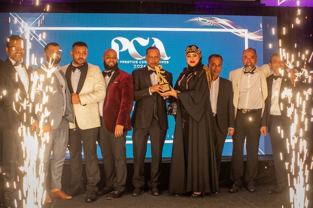 The team from Shifnal Balti at the award ceremony (Picture Shifnal Balti/Prestige Curry Awards)