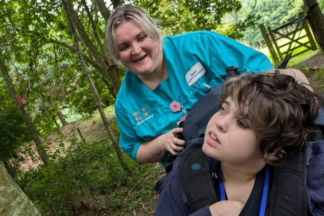 Cassidy at the new Hope House forest school.