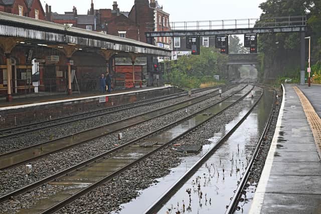 Flooding on the tracks at Wellington on Monday, September 30