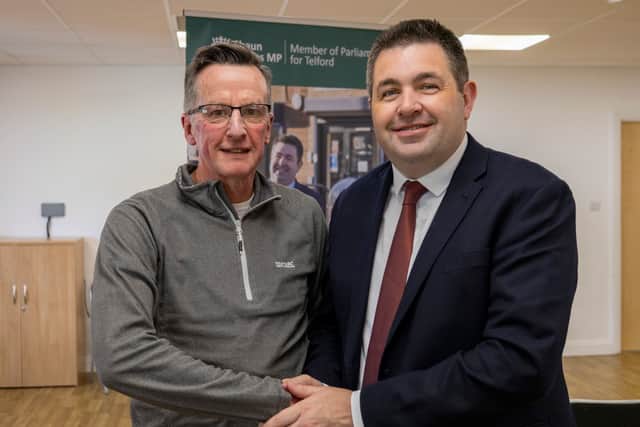 Telford resident, Peter, visited the MP's first surgery