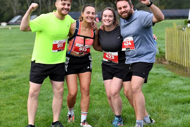 Shrewsbury Half Marathon starting from West Midland Showground..Jack and Lucy Smith, with Emily and George Hawkins..