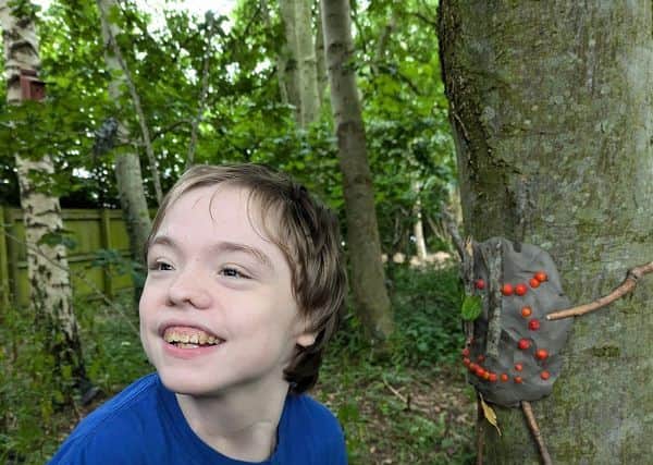 Ethan at the new Hope House forest school.