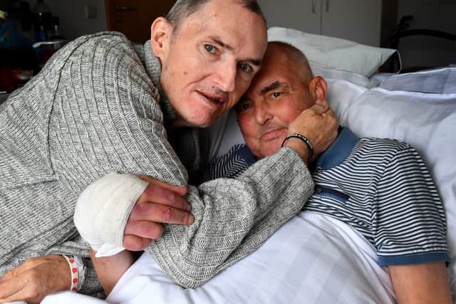 Best friends Michael Childs and Paul Enever have ended up at Severn Hospice at the same time.