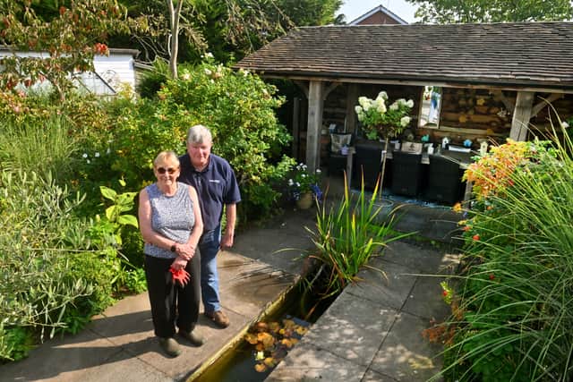 Sue and Eric Harrison are getting ready to open there garden