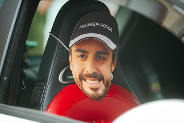 Bridgnorth Italian Automoto Festival 2024 at High Street Bridgnorth. In Picture: F1 Driver Fernando Alonso.