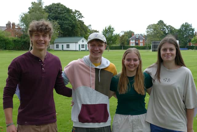 Sam Rodenhurst, Oliver Ashby, Tilly Warner and Grace Franklin at Wrekin College