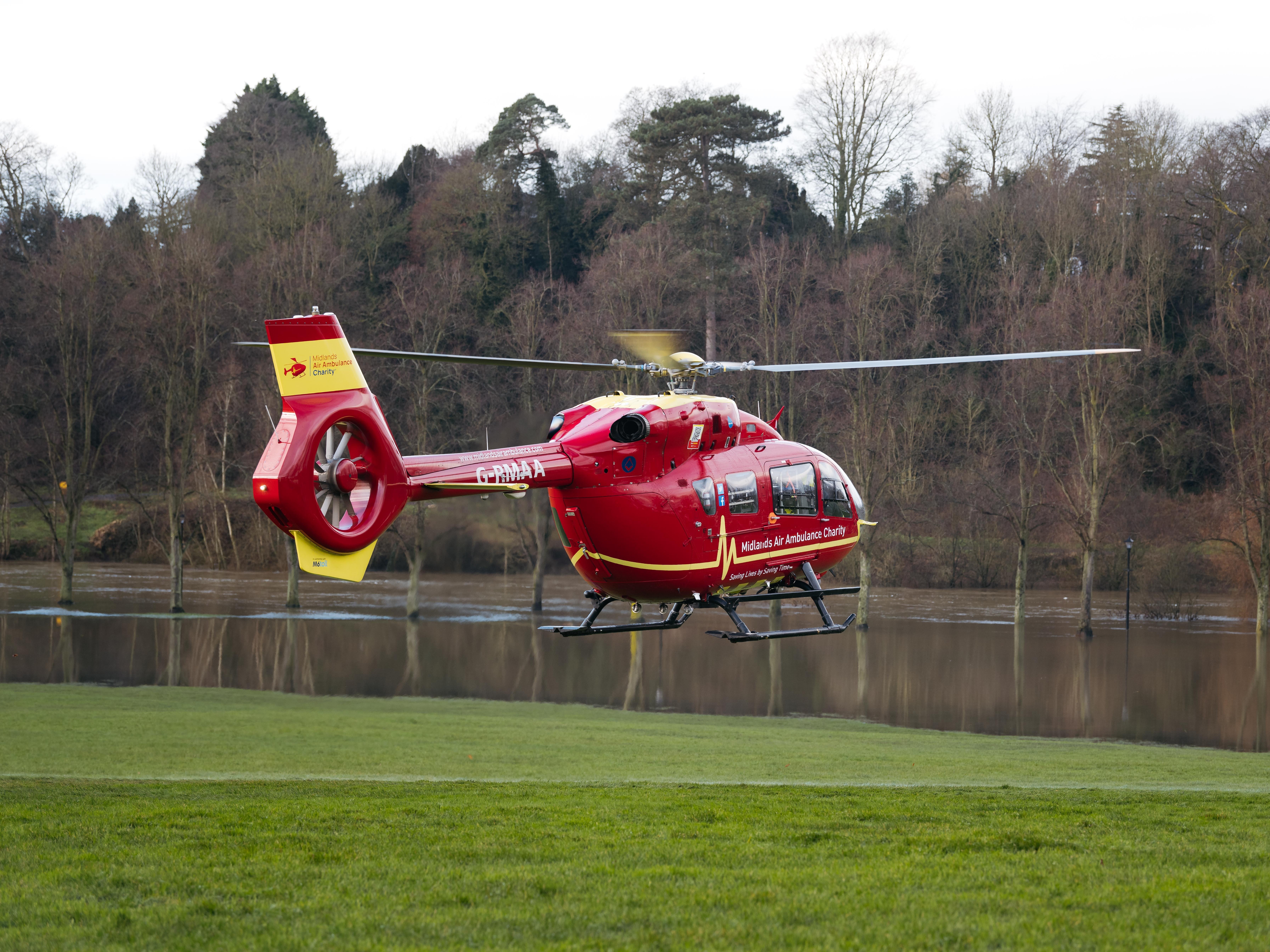 Motorcyclist airlifted to hospital after crash outside hotel and ...