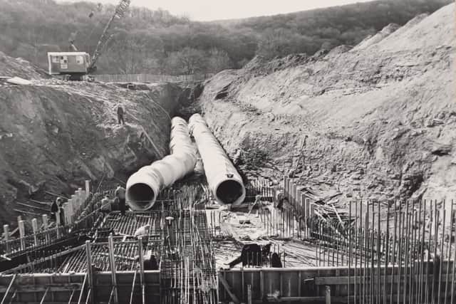 The tunnels under construction at Trimpley Reservoir. Photo: Severn Trent
