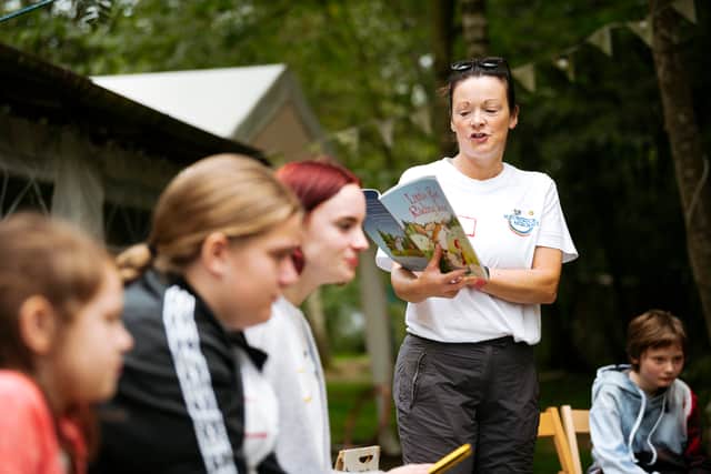 Drama in The Forest with Moonstruck Astronaut Community Theatre based at Wrekin Forest School, in Telford, lead by Hannah de Quincey..