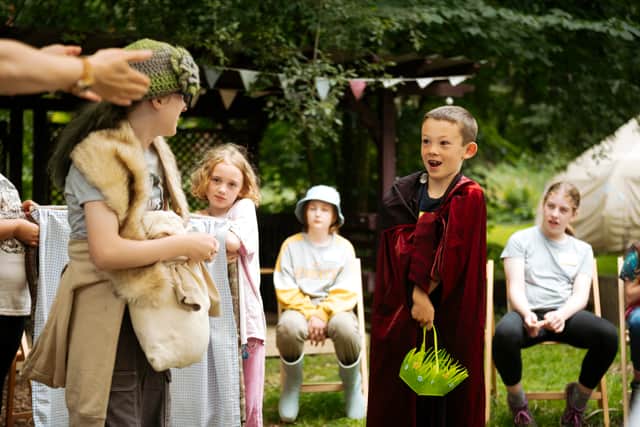 Drama in The Forest with Moonstruck Astronaut Community Theatre based at Wrekin Forest School, in Telford, lead by Hannah de Quincey..