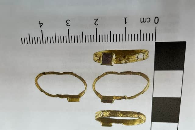 The gold posy ring found in Romsley