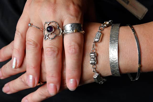 Some of Mel's silver creations