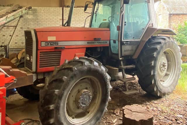 A Massey Ferguson 3125 tractor that’s included in the dispersal sale.