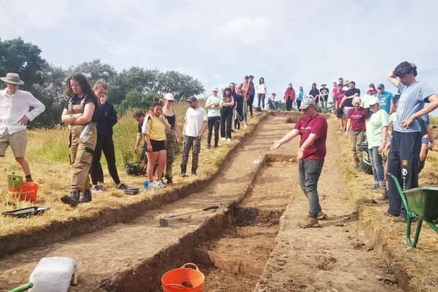 The discovery of the foundations of a medieval castle at Soulton Hall
