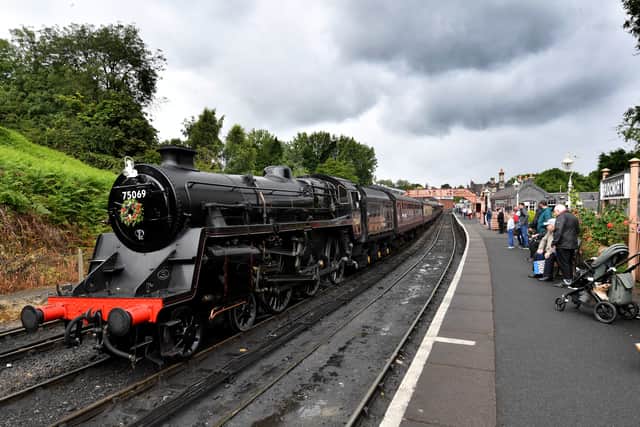 LAST COPYRIGHT NATIONAL WORLD PLC TIM THURSFIELD 06/7/24.1940's event at Severn Valley Railway, Bridgnorth..