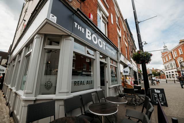 The Boot takes up a prominent place on Market Square