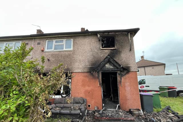 The aftermath of the blaze 