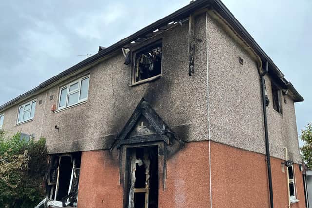 The aftermath of the blaze 