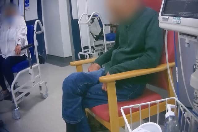 Sick patients waiting at the Emergency Department of the Royal Shrewsbury Hospital. Picture: Dispatches/Channel 4/PA Wire