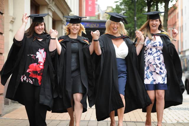 Achievement – Students pictured at their graduation ceremony