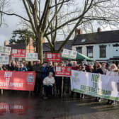 Protests in Albrighton over the housing proposals