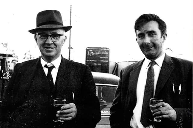 Three Counties Show 1958 – Leslie Morris left, Sydney Bufton right