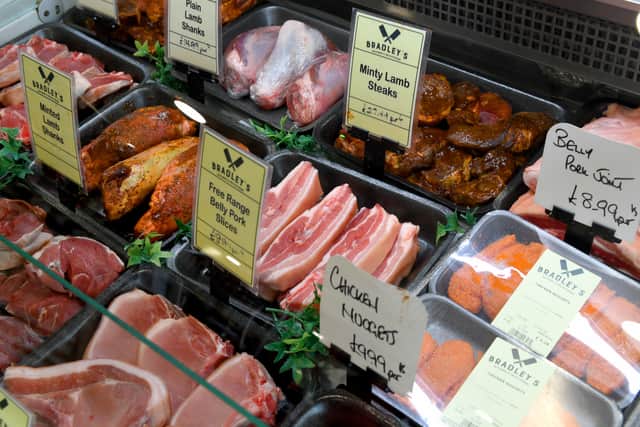 Some of the meat at Bradley's Butchers and Delicatessen