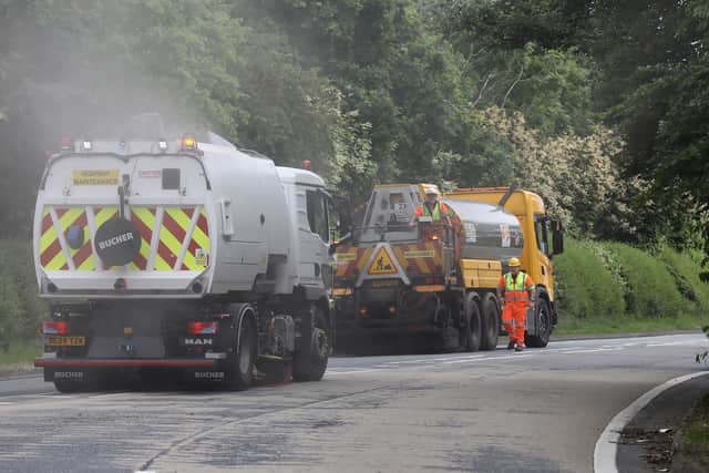 Roadworks on the A518 inTelford. Photo: Phil Blagg Photography