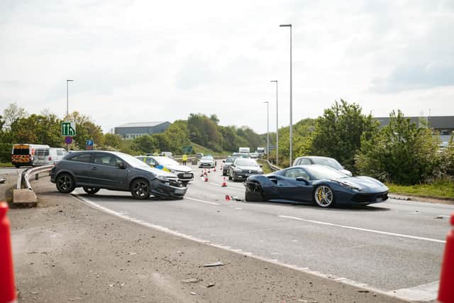 The crash near the Emstrey island