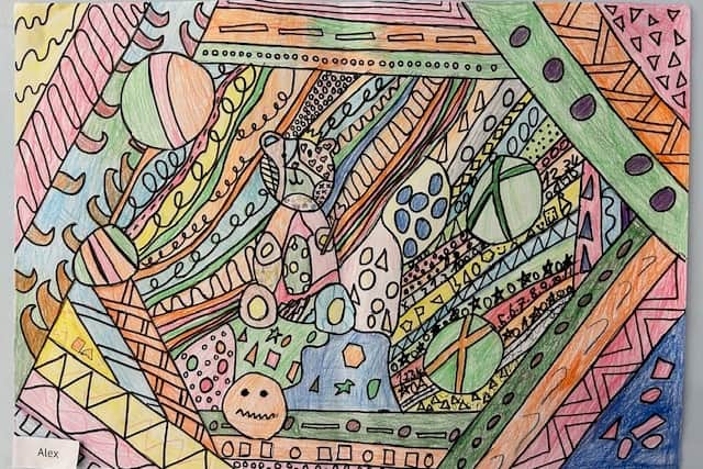 Some of the children's Romero Britto inspired works