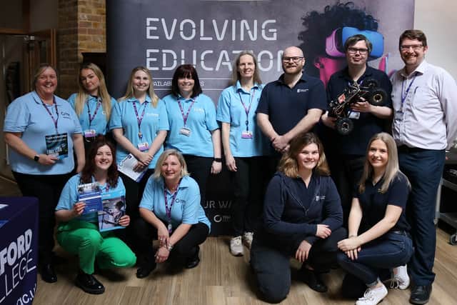 The Telford College and Harper Adams teams at the event.