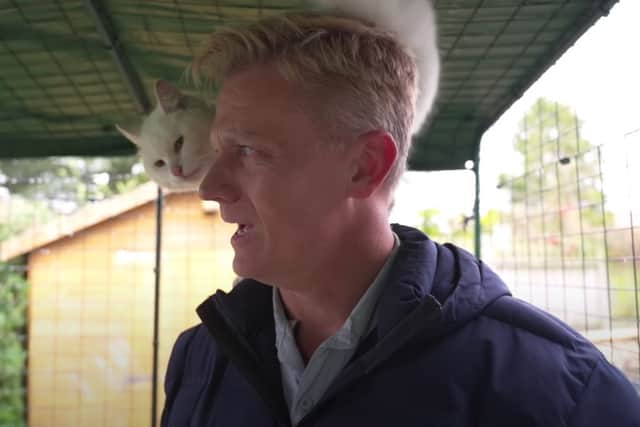 Dr Scott and three-year-old, Johnny. Photo: Rescue Vet/Youtube