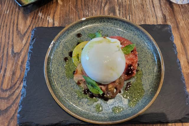 Burata and tomatoes