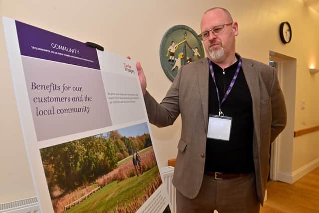 Jason Bennett, technical director at Taylor Wimpey was on hand to talk residents through the plans.