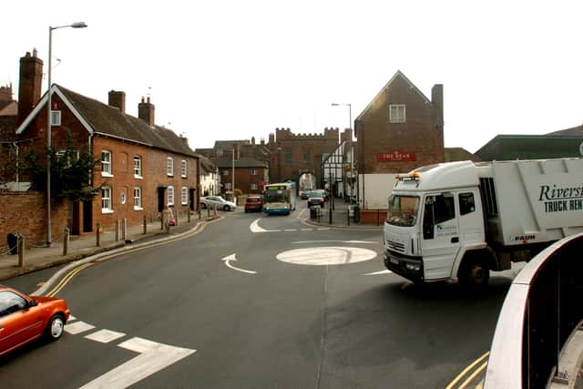 The new road layout in Whitburn Street