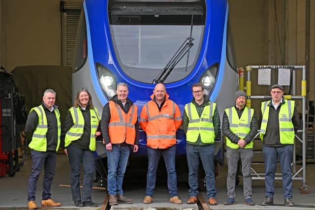 Members of Eversholt Rail and Transport Design International which have produced the train