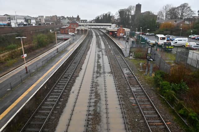 Flooded railway line at Wellington