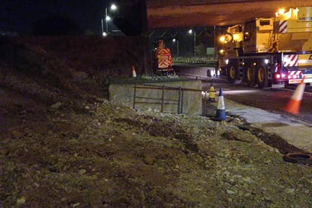 The work has begun to demolish the bridge of the M42. Photo: National Highways West Midlands